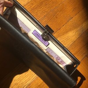 Small black Jimmy Choo women’s handbag clutch